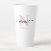 Nanna Elegant Script Monogram Blush Roze