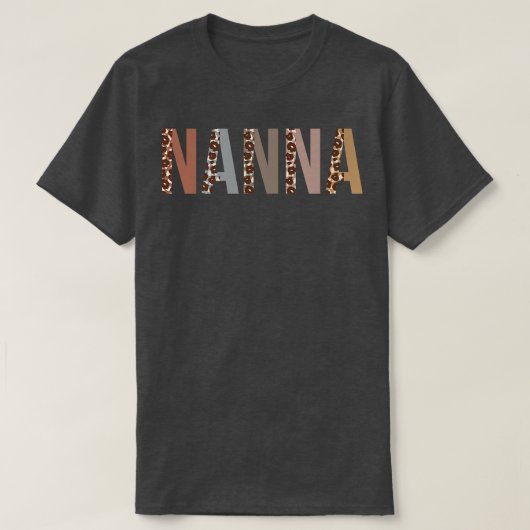 Nanna Leopard print mam Cute Moederdag Funny Gra T-shirt (Design voorkant)