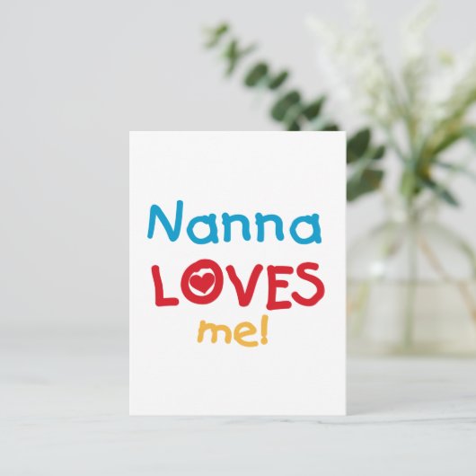 Nanna Loves Me T-shirts en geschenken Briefkaart (Staand voorkant)