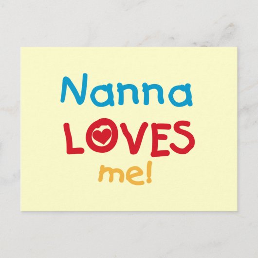 Nanna Loves Me T-shirts en geschenken Briefkaart (Voorkant)