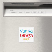 Nanna Loves Me T-shirts en geschenken Magneet (Insitu (Vaatwasser))