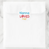 Nanna Loves Me T-shirts en geschenken Ronde Sticker (Tas)