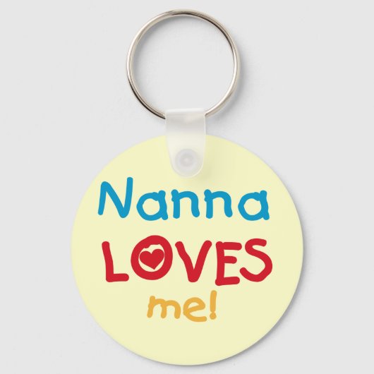 Nanna Loves Me T-shirts en geschenken Sleutelhanger (Voorkant)