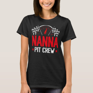 Nanna Pit Crew Race Auto Verjaardagsfeest Racing F T-shirt