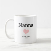 Nanna, roze hart, Single Photo Custom Koffiemok (Links)