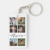 Nanna Script | Grootkinderen Fotoraster collage Sleutelhanger (achterkant)