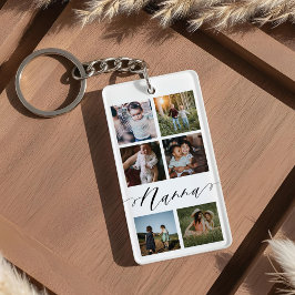 Nanna Script | Grootkinderen Fotoraster collage Sleutelhanger