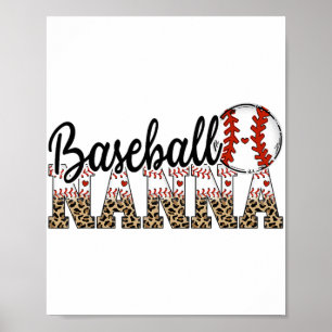 Nanna Vrouwen Ballpark Nanna Honkbal Moeders Da Poster