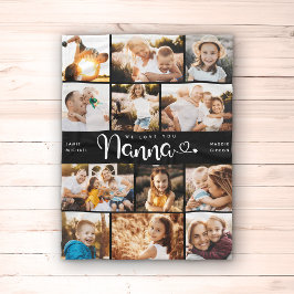 Nanna We houden van je hart Modern Foto Collage Fleece Deken