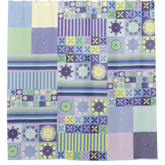 Nanna's  Faux Knit Crochet Blanket Pattern Douchegordijn (Voorkant)