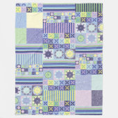 Nanna's Faux Knit Crochet Blanket Pattern Fleece Deken (Voorkant)