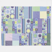 Nanna's Faux Knit Crochet Blanket Pattern Fleece Deken (Voorkant (Horizontaal))