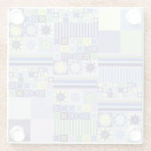 Nanna's  Faux Knit Crochet Blanket Pattern Glazen Onderzetter (Achterkant)