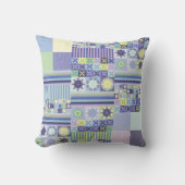 Nanna's Faux Knit Crochet Blanket Pattern Kussen (Voorkant)