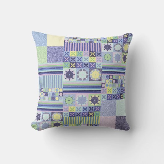 Nanna's  Faux Knit Crochet Blanket Pattern Kussen (Voorkant)