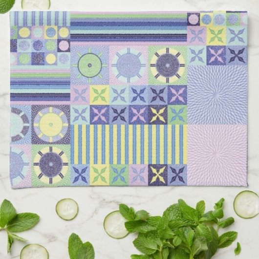 Nanna's  Faux Knit Crochet Blanket Pattern Theedoek (Gevouwen)