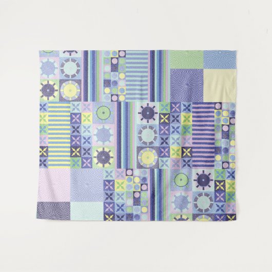 Nanna's Faux Knit Crochet Blanket Pattern Wandkleed (Voorkant (horizontaal))