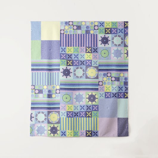 Nanna's  Faux Knit Crochet Blanket Pattern Wandkleed (Voorkant)