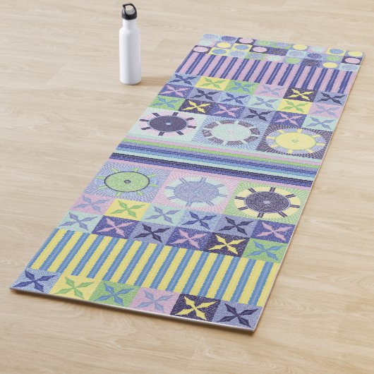 Nanna's  Faux Knit Crochet Blanket Pattern Yogamat (In situ)