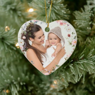 Nanna's Favorite Pretty Personalized heart Keramisch Ornament