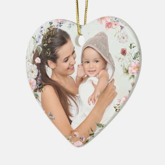 Nanna's Favorite Pretty Personalized heart Keramisch Ornament (Links)