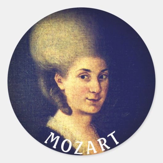 Nannerl Mozart Ronde Sticker (Voorkant)