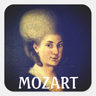 Nannerl Mozart Vierkante Sticker