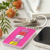 Nannette periodieke lijst - naam het sleutelwoord sleutelhanger (Voorkant Rechts)