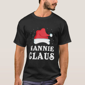 Nannie Claus Xmas Gift Grappige Familie Groepsmatc T-shirt