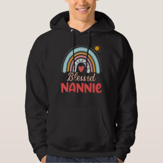 Nannie for Grandma Family Rainbow Graphic Hoodie