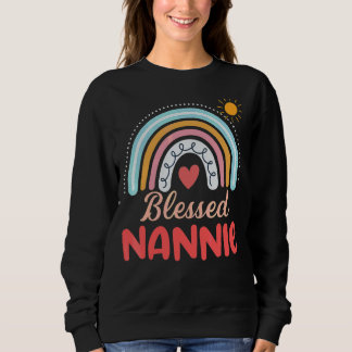Nannie for Grandma Family Rainbow Graphic Trui