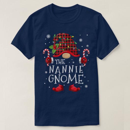 Nannie Gnome Buffalo Pset Matching Family Christm T-shirt (Design voorkant)