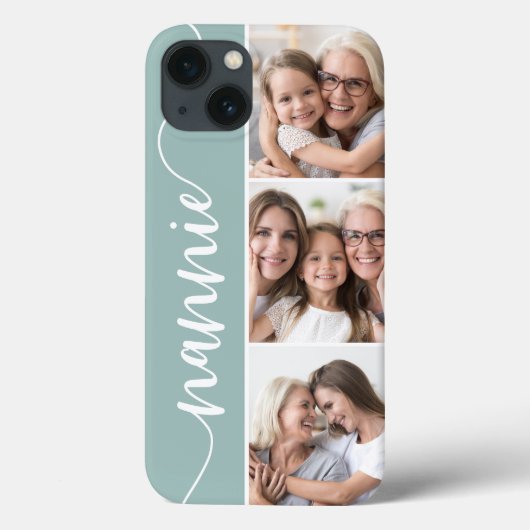 Nannie Script Grandma Photo Collage Case-Mate iPhone Case (Achterkant)