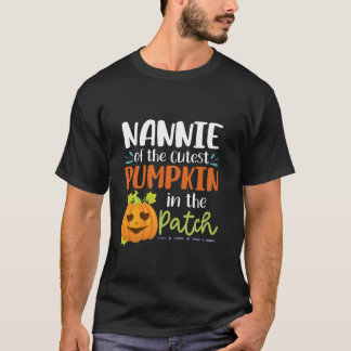 Nannie van de Schattigee pompoen in de patch Hallo T-shirt