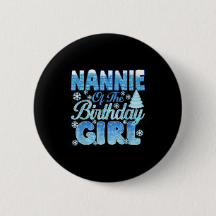 Nannie van het Verjaardagsmeisje Sneeuwvlokken The Ronde Button 5,7 Cm