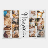 Nannie We houden van je hart Modern Foto Collage Theedoek (Horizontaal)