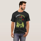 Nanniesaurus Nannie 6 Kinder Dinosaurus Moederdag T-shirt (Voorkant volledig)