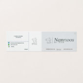 NANNOOS GEVONDEN VISITEKAARTJE (Buitenkant ongevouwen)