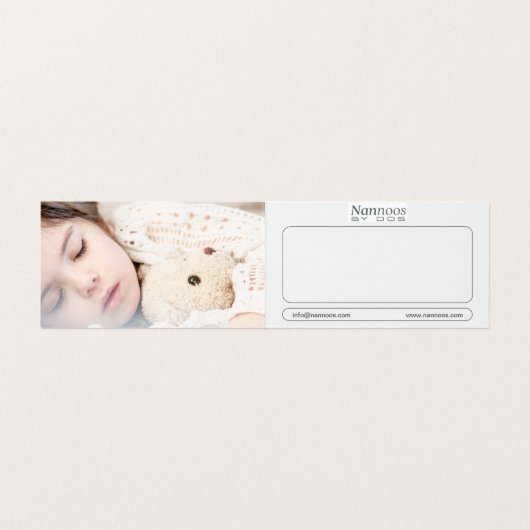 NANNOOS GEVONDEN VISITEKAARTJE (Binnenkant ongevouwen)