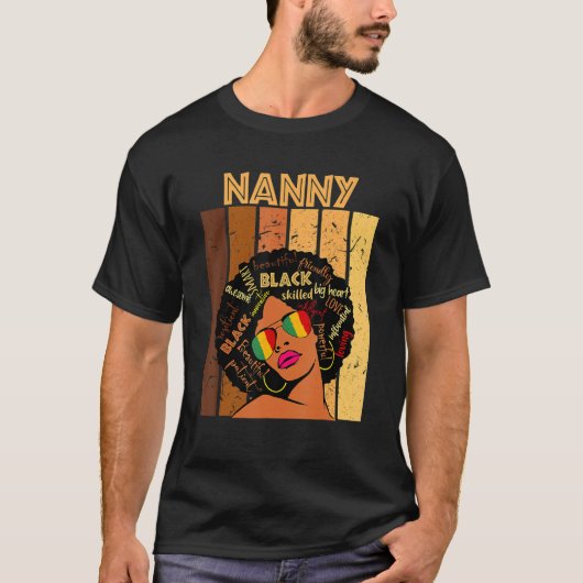 Nanny Afro African American Pride Women Black Hist T-shirt (Voorkant)