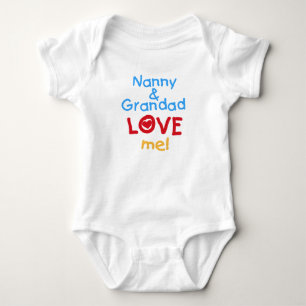 Nanny and Grandad Love me Baby T-Shirt