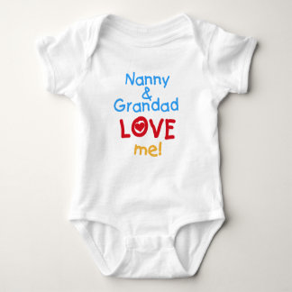 Nanny and Grandad Love me Baby T-Shirt