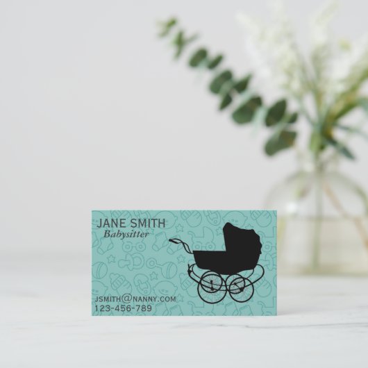 Nanny/Au Pair/babysitter-freelance Visitekaartje (Staand voorkant)