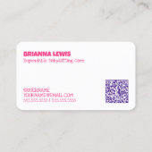 Nanny Babysitter Kinderopvang QR Visitekaartje (Achterkant)