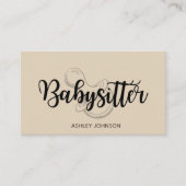 Nanny Babysitter Kinderopvang Schets Fopspeen Past Visitekaartje (Voorkant)