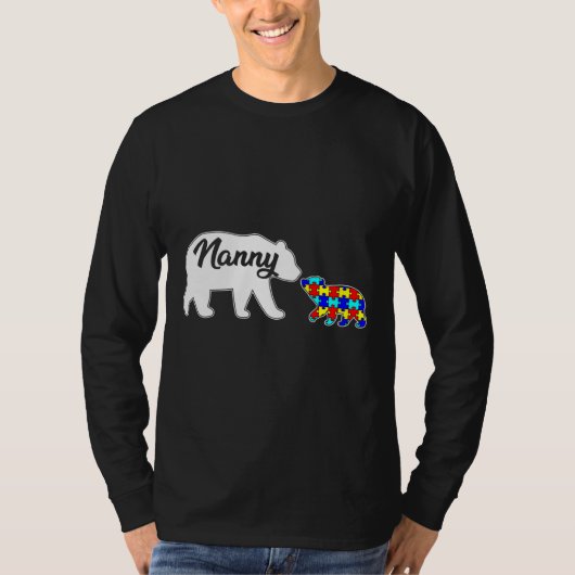 Nanny Beer Autism Awareness Support Family Au T-shirt (Voorkant)
