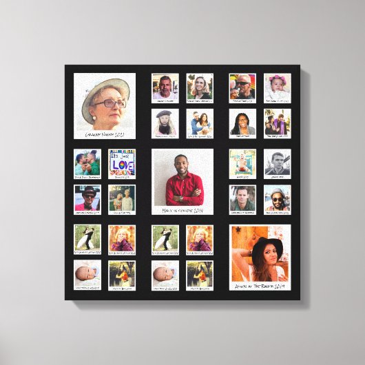 Nanny Black Fotoprint Collage Canvas Afdruk (Voorkant)