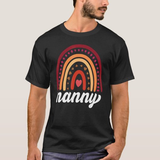 Nanny  Boho Rainbow Back To School Grandma Appreci T-shirt (Voorkant)