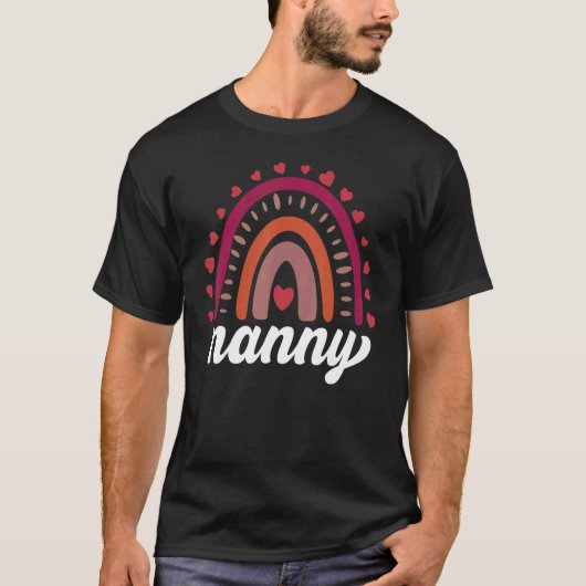 Nanny  Boho Rainbow Back To School Grandma Appreci T-shirt (Voorkant)