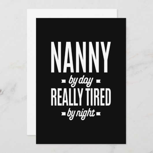 Nanny-by-Day is echt vervloekt van nacht Kaart (Voorkant / Achterkant)